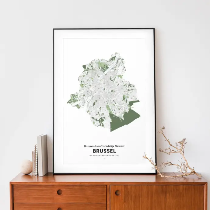 Carte et affiche avec le plan de Bruxelles, avec la livraison offerte. Carte et affiche avec le plan de Bruxelles, avec la livraison offerte.
